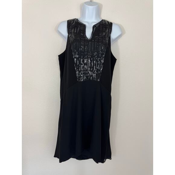 BCBGeneration Black Sequin Detail Shift Dress | Size S - Picture 3 of 11